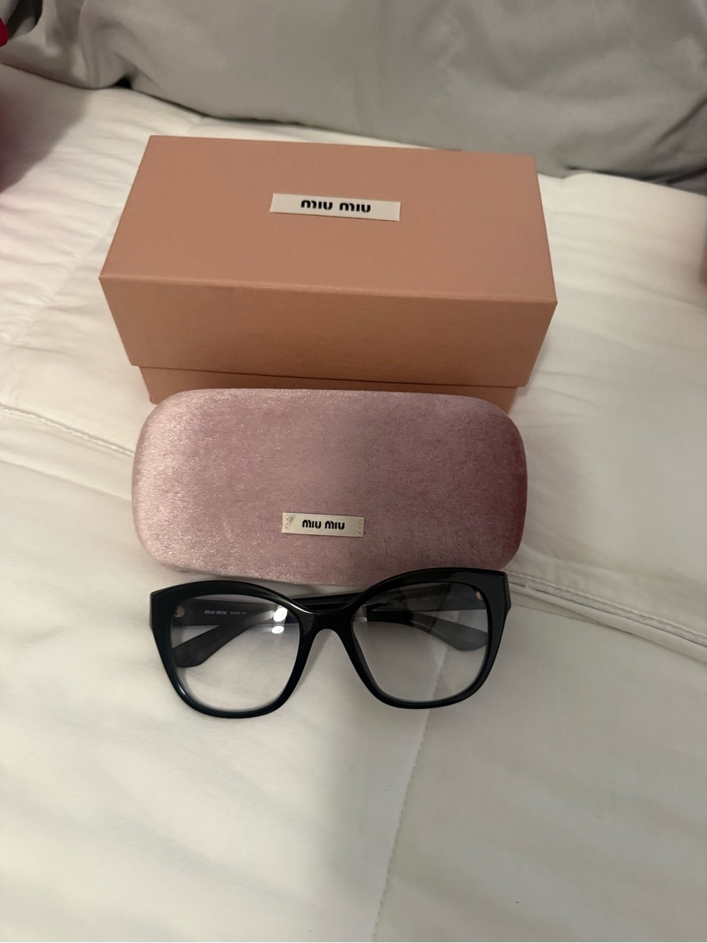 Miu Miu Black Cat-Eye Optical Glasses